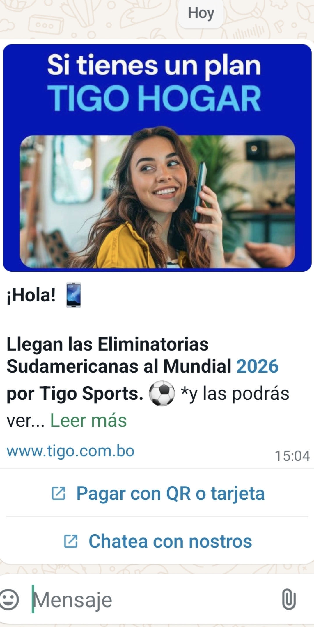 Caso de éxito por WhatsApp
